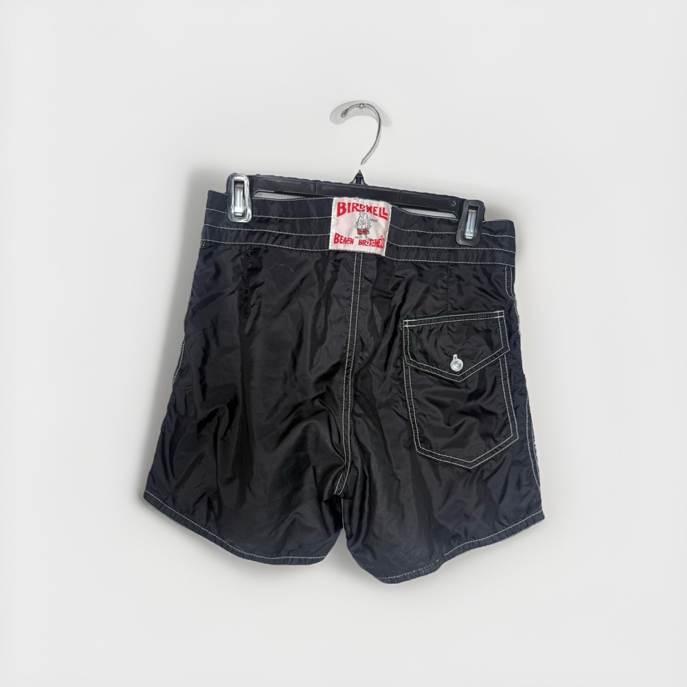 Birdwell Beach Britches Black Board Shorts Mens 29 Made in USA Surf Swim Trunks